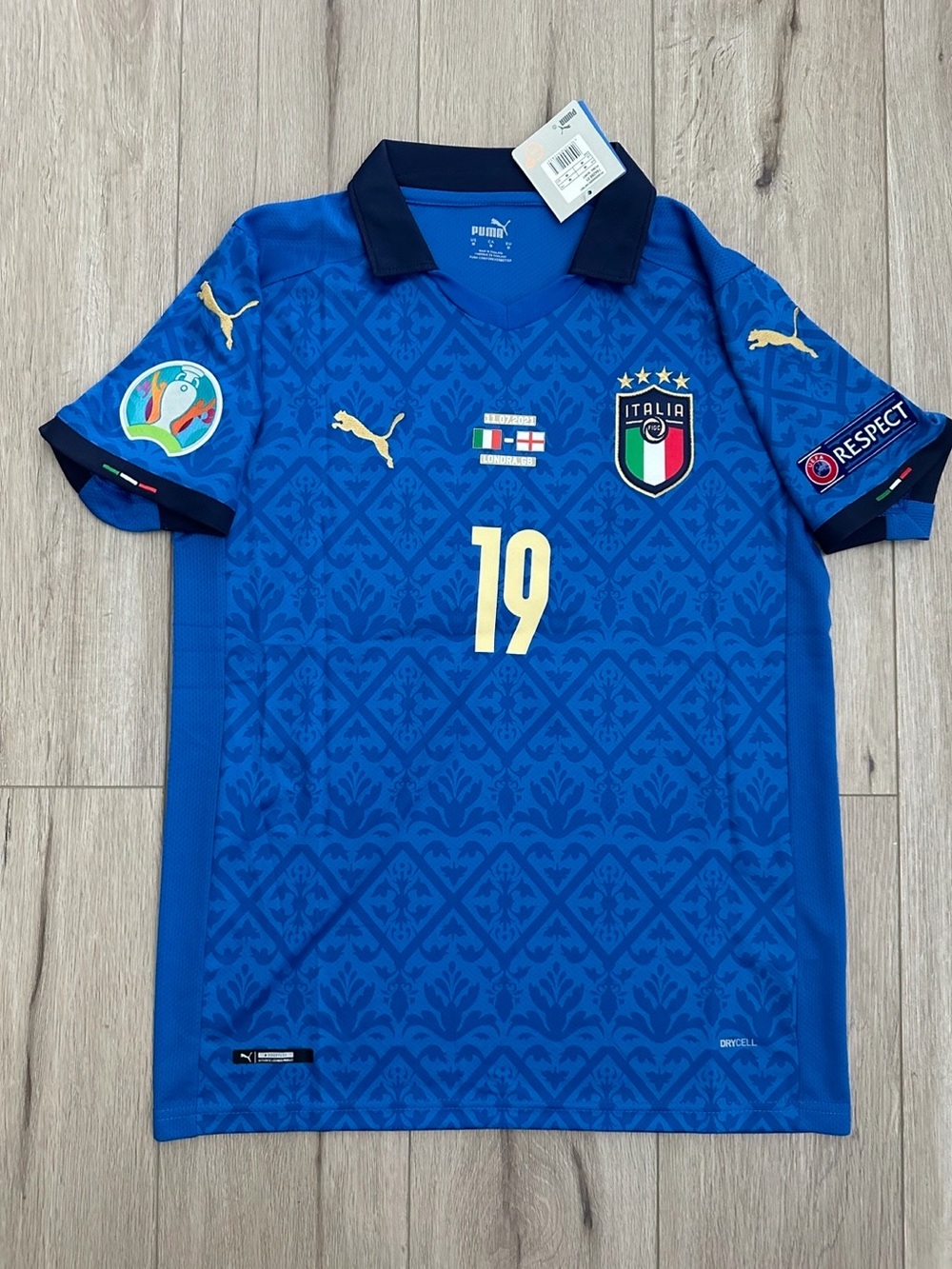 Italy 2021 Euro Final Soccer Jersey Leonardo Bonucci #19 Home Men’s